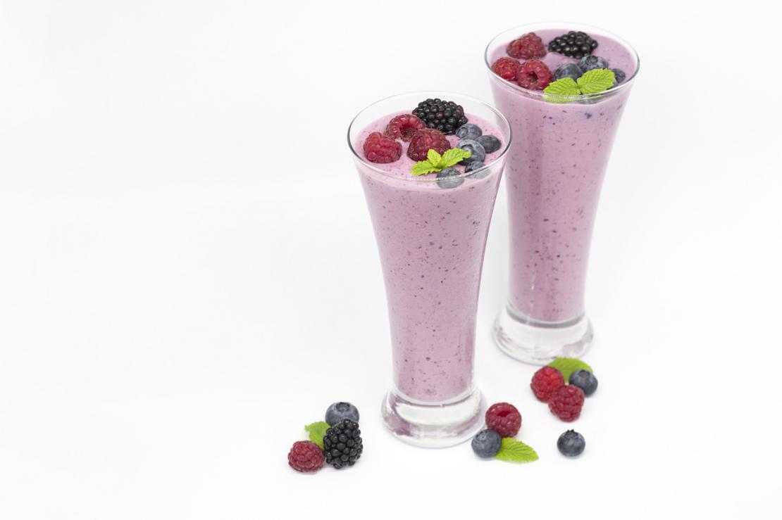 Milk-shake express aux fruits rouges